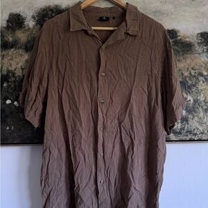 Thrills Men's Tan Casual Button Down Shirt
